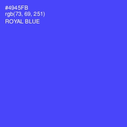 #4945FB - Royal Blue Color Image