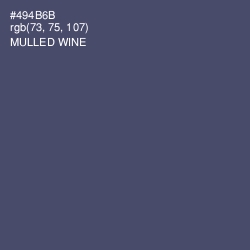 #494B6B - Mulled Wine Color Image