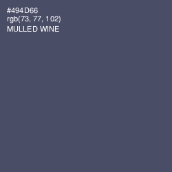 #494D66 - Mulled Wine Color Image