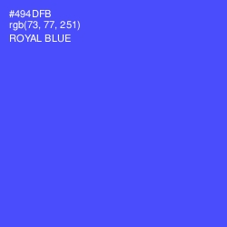 #494DFB - Royal Blue Color Image