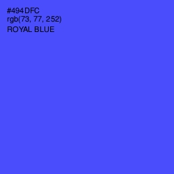 #494DFC - Royal Blue Color Image