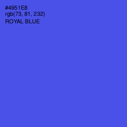 #4951E8 - Royal Blue Color Image