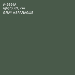 #49594A - Gray Asparagus Color Image