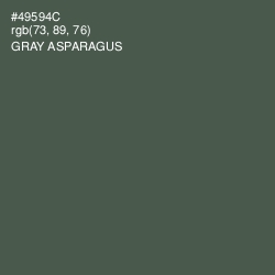 #49594C - Gray Asparagus Color Image