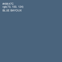 #49647C - Blue Bayoux Color Image