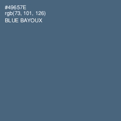 #49657E - Blue Bayoux Color Image