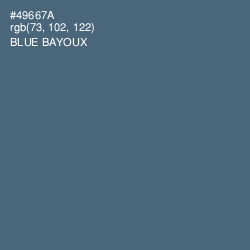 #49667A - Blue Bayoux Color Image