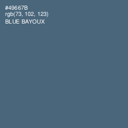 #49667B - Blue Bayoux Color Image
