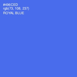 #496CED - Royal Blue Color Image