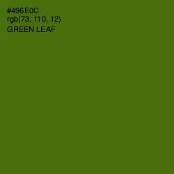 #496E0C - Green Leaf Color Image