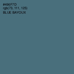 #496F7D - Blue Bayoux Color Image