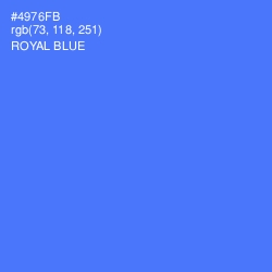 #4976FB - Royal Blue Color Image