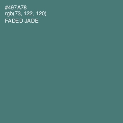 #497A78 - Faded Jade Color Image