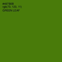 #497B0B - Green Leaf Color Image