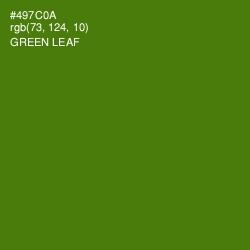 #497C0A - Green Leaf Color Image