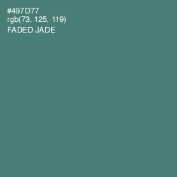 #497D77 - Faded Jade Color Image