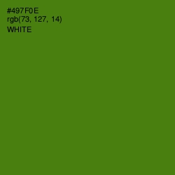 #497F0E - Green Leaf Color Image