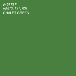 #497F3F - Chalet Green Color Image