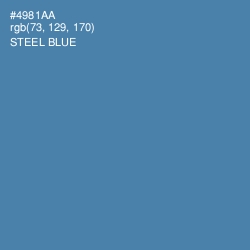 #4981AA - Steel Blue Color Image