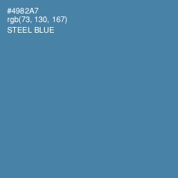 #4982A7 - Steel Blue Color Image