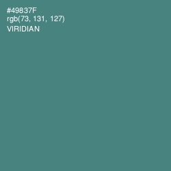 #49837F - Viridian Color Image