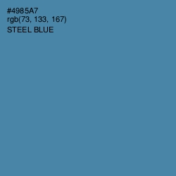 #4985A7 - Steel Blue Color Image
