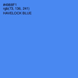 #4988F1 - Havelock Blue Color Image