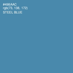 #498AAC - Steel Blue Color Image