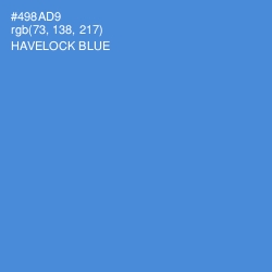 #498AD9 - Havelock Blue Color Image