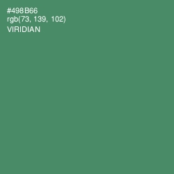 #498B66 - Viridian Color Image