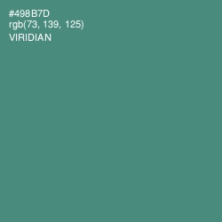 #498B7D - Viridian Color Image