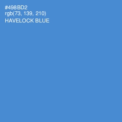 #498BD2 - Havelock Blue Color Image