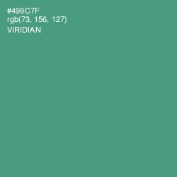 #499C7F - Viridian Color Image