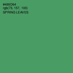 #499D64 - Spring Leaves Color Image