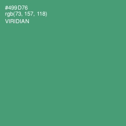 #499D76 - Viridian Color Image