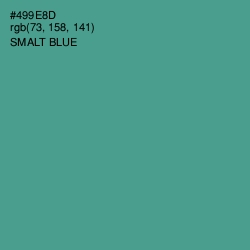 #499E8D - Smalt Blue Color Image