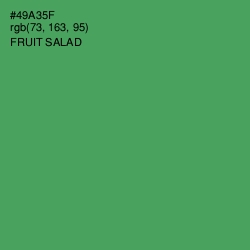 #49A35F - Fruit Salad Color Image