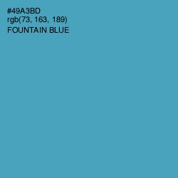 #49A3BD - Fountain Blue Color Image