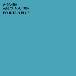 #49A4BA - Fountain Blue Color Image