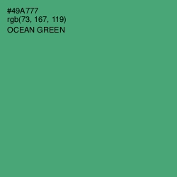 #49A777 - Ocean Green Color Image