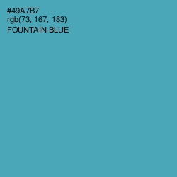 #49A7B7 - Fountain Blue Color Image