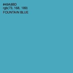 #49A8BD - Fountain Blue Color Image