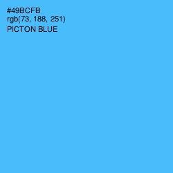 #49BCFB - Picton Blue Color Image