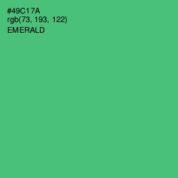 #49C17A - Emerald Color Image