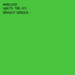 #49C43D - Bright Green Color Image