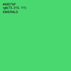 #49D76F - Emerald Color Image