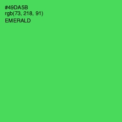 #49DA5B - Emerald Color Image
