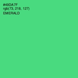 #49DA7F - Emerald Color Image
