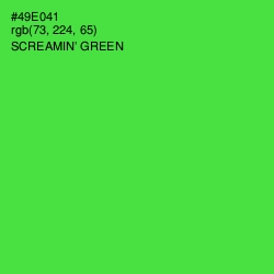 #49E041 - Screamin' Green Color Image