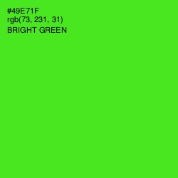 #49E71F - Bright Green Color Image